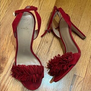 Banana republic fringe leather heels
